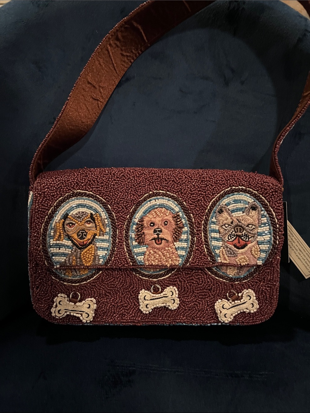 Beaded Dog-Bone Bag